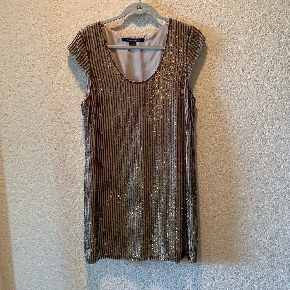 French Connection bronze sequins dress, size 10